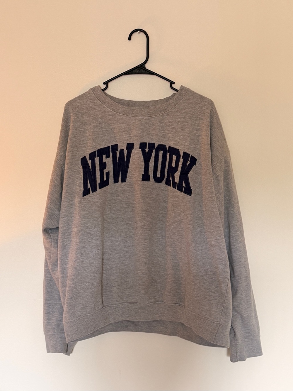 Gray "New York" Crewneck Sweatshirt XL